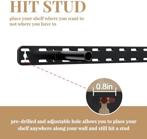 Craftersmark Heavy Duty Floating Shelf Bracket 43X6X15 with Tools
