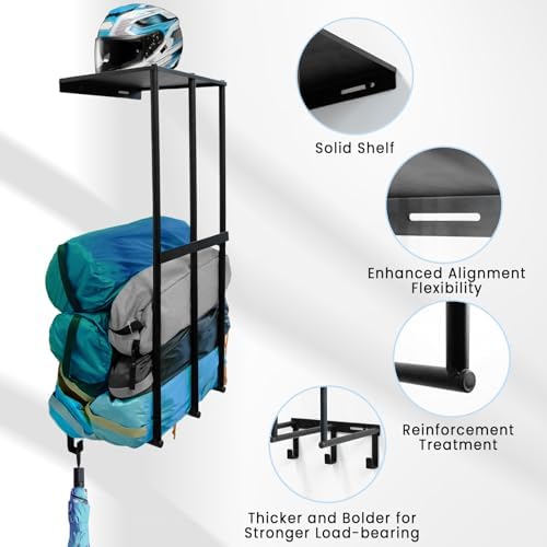 Camping Chairs Wall Storage Rack with 3 Hooks