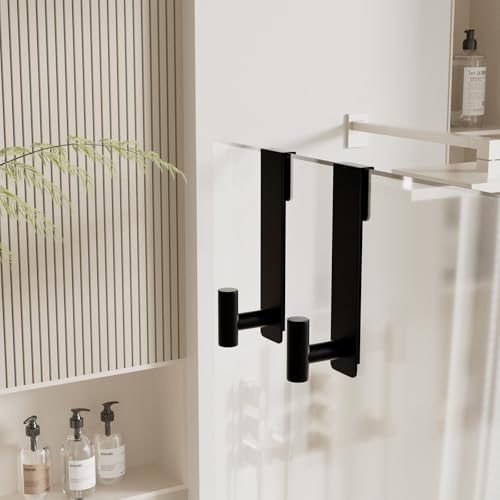 WUIVIUT T-Shape Heavy Duty Glass Door Hooks 2 Pack
