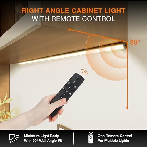 MEKKLEON Under Cabinet Lights 2 Pack Remote Control