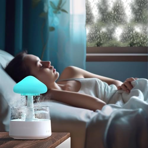 COLORLIFE Rain Cloud Mushroom Night Light Lamp
