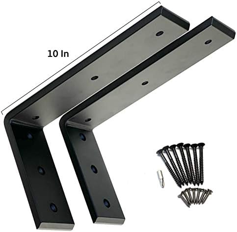 Dmax Heavy Duty L Brackets 2 Pack Black 300 Lbs Support