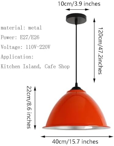 Telescope Simple Decorative Pendant Lamp American Industrial Style Red 157in