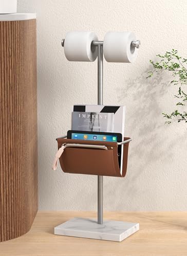 KES Toilet Paper Holder with Magazine Rack and Double Roll Support