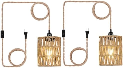 EcoGehen 2X Boho Plug In Pendant Light