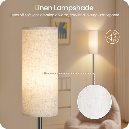 GOEBLESON 644 Inch Dimmable Floor Lamp with Remote and Foot Switch