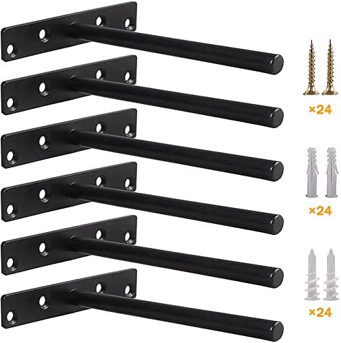 Blind Floating Shelf Brackets 8 Inch Heavy Duty 6 Pack