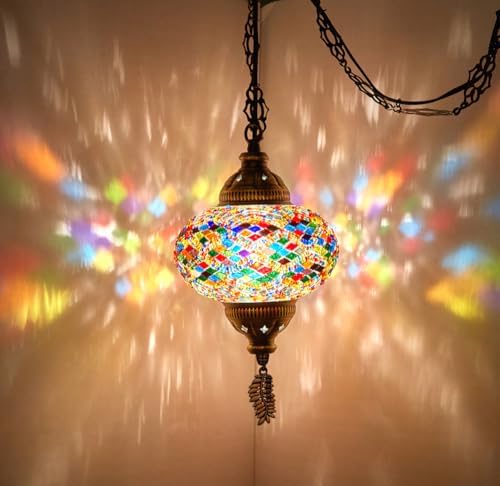 DEMMEX Turkish Mosaic Plug-in Pendant Light
