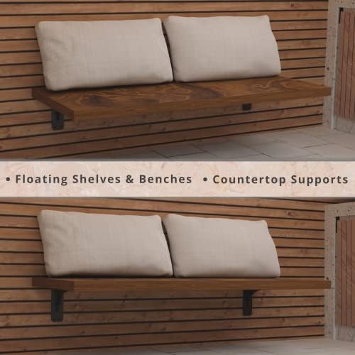 Starby Gladiator Series 500 Lb Low Profile Granite Shelf Brackets 2 Pack