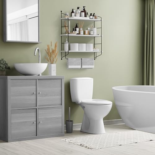 Sorbus 3-Tier Floating Bathroom Shelves White
