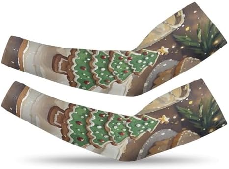 Christmas Candle Print Compression Arm Sleeves for All Sports