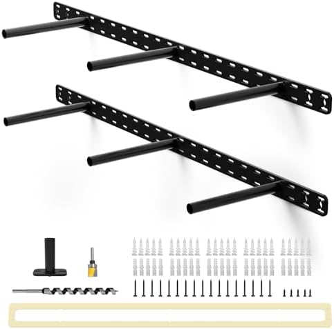 2pcs Heavy Duty Floating Shelf Brackets with Tools