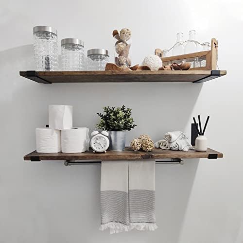 10 Pack Heavy Duty J Shelf Brackets with Lip - Black