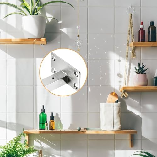 Uxcell Floating Shelf Bracket 2 Pack Stainless Steel Wall Mount Support
