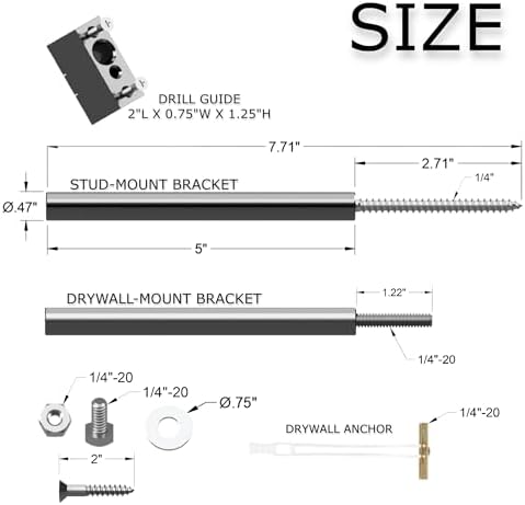 AlloyTech Floating Shelf Hidden Bracket 5 Inch 4 PCS