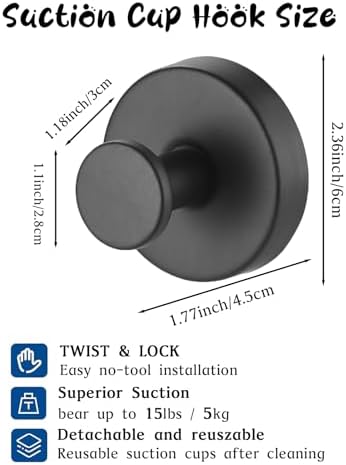 WIKNOW Suction Cup Hooks for Wreaths on Glass