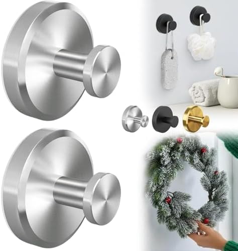 Luxe Hold No Drill Suction Cup Hooks for Glass and Tile
