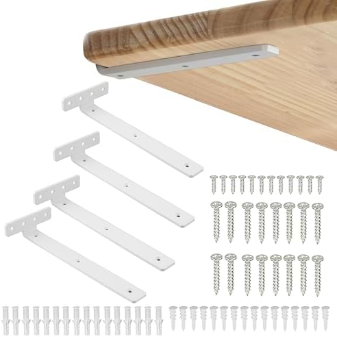 Alise 10 Inch Heavy Duty L Shelf Brackets Pack of 4