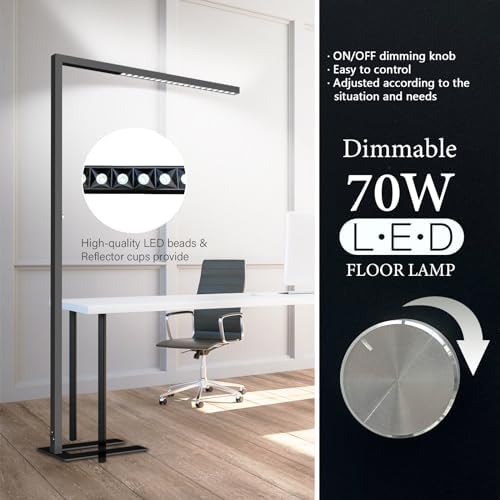 STERREN 77 LED Floor Lamp with Dimming and Natural Light - Black