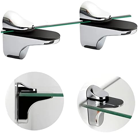 Adjustable Glass Shelf Bracket Silver