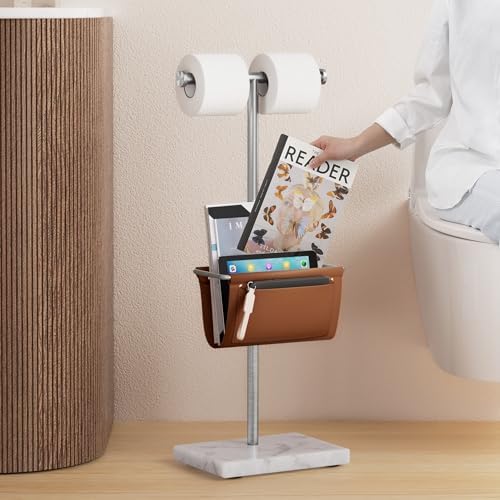 KES Toilet Paper Holder with Magazine Rack and Double Roll Support