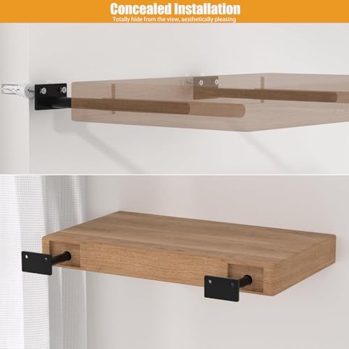 Wengus Floating Shelf Brackets 6 Pack Heavy Duty 200LBS
