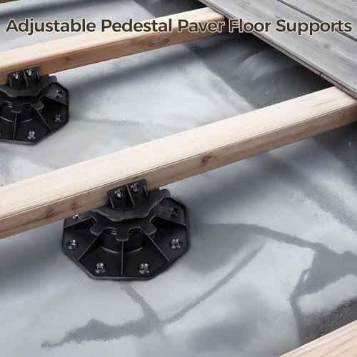 12 PCS Adjustable Plastic Pedestal Paver Support for Stone