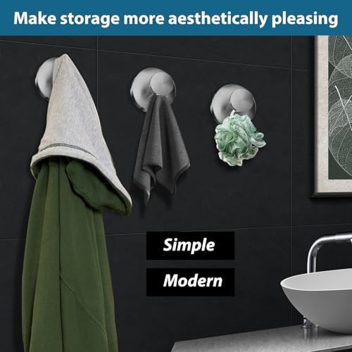 AbluFirst Suction Cup Hooks for Shower and Bathrooms