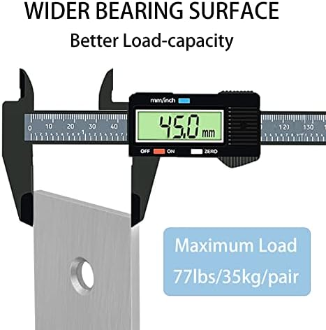 YUMORE Heavy Duty Shelf Bracket 7 Inch L-Shaped 4 Pack
