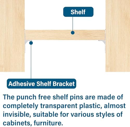 20 Pack Self Adhesive Shelf Support Pegs
