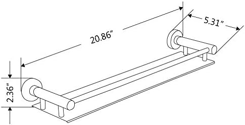 BGL 304 Stainless Steel Bathroom Shelf Wall Mount 196 Inch Gold