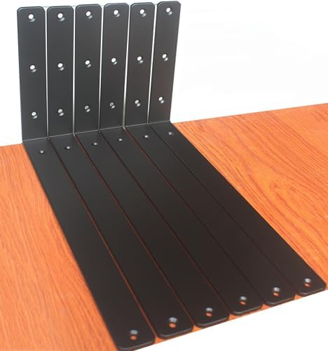 6 Pack Heavy Duty L Shelf Brackets with Screws