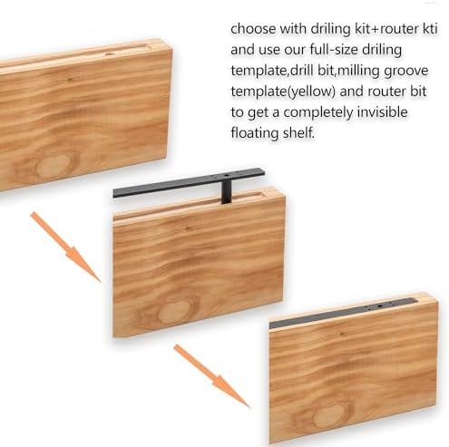 Picesa Heavy-Duty Floating Shelf Bracket Set with Premium Kit
