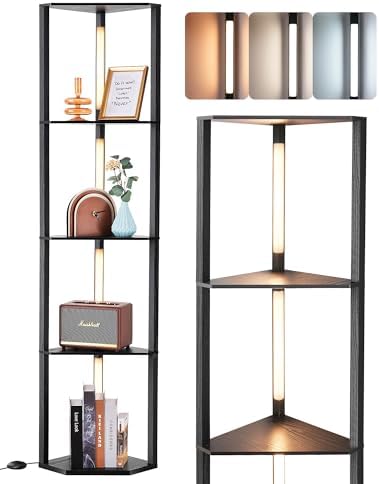 EDISHINE 64 Corner Display Shelf with Light