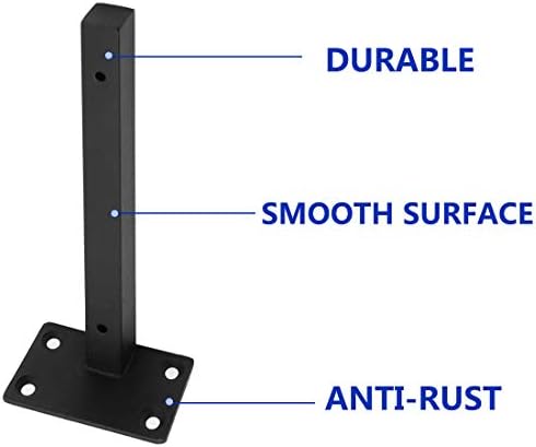 Luomorgo 4 Pcs Floating Shelf Brackets Heavy Duty Black Stainless Steel