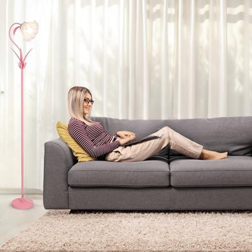 HMVPL Pink Flower Floor Lamp for Living Room and Bedroom