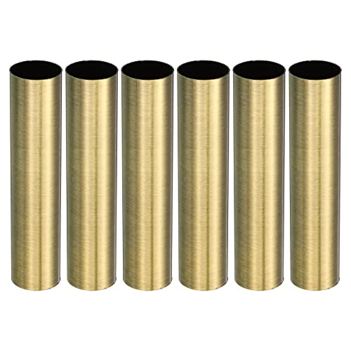 MECCANIXITY E12 Candle Socket Covers 6 Pcs Bronze Metal Sleeves