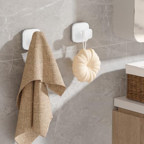 BKV Suction Cup Hooks for Shower and Bathroom Use - 2 Pack