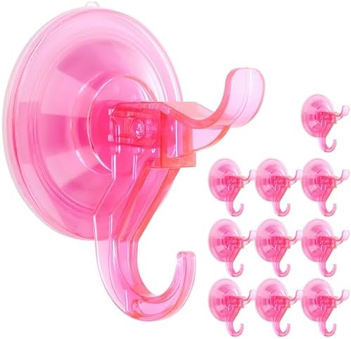 ANDGOO 10 Pack Heavy Duty Suction Cup Hooks for Bathroom