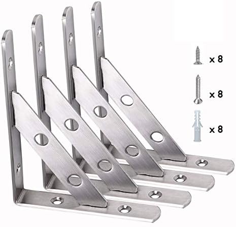 WSZDA 8 Heavy Duty Shelf Brackets 4 Pack