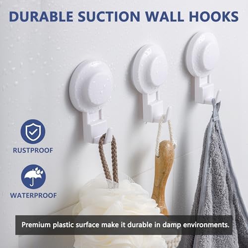 JOMOLA Heavy Duty Suction Towel Hooks 2Pcs
