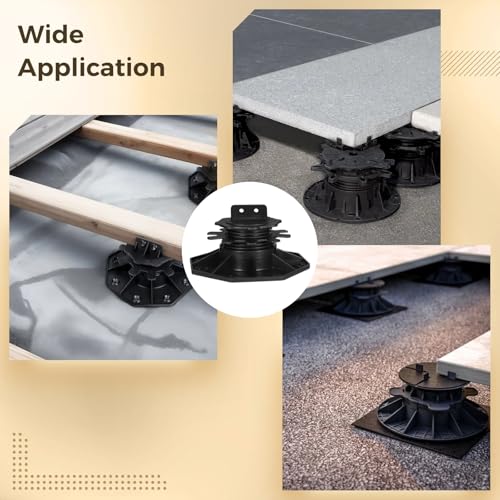 12 PCS Adjustable Plastic Pedestal Paver Support for Stone