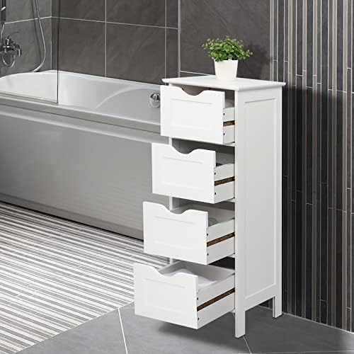 Corner Shelf Stand with Drawer for Small Spaces