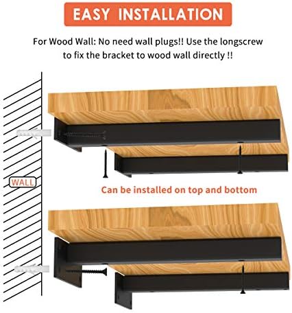 Heavy Duty Floating Shelf Brackets 10 Inch 6 Pack