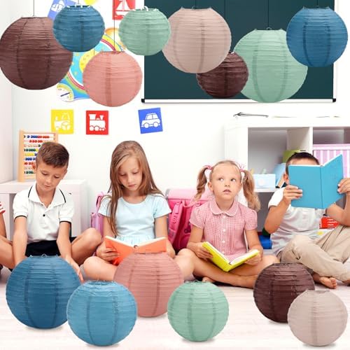 15 Pcs Boho Hanging Paper Lanterns Classroom Decor