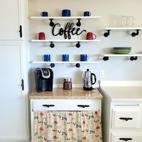 Heavy-Duty L-Shaped Pipe Shelf Brackets 8 Pack for Wood