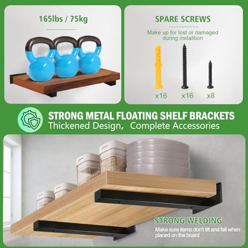 14 Inch Heavy Duty Floating Shelf Brackets 4 Pack