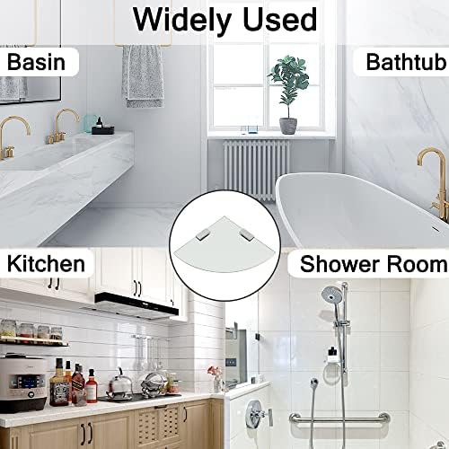SAYAYO Tempered Glass Corner Shelf for Wall Clear