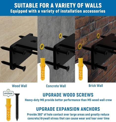LEOPO 6 Inch Floating Shelf Brackets 6 Pack