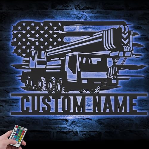 Custom Text Metal Sign with LED Light